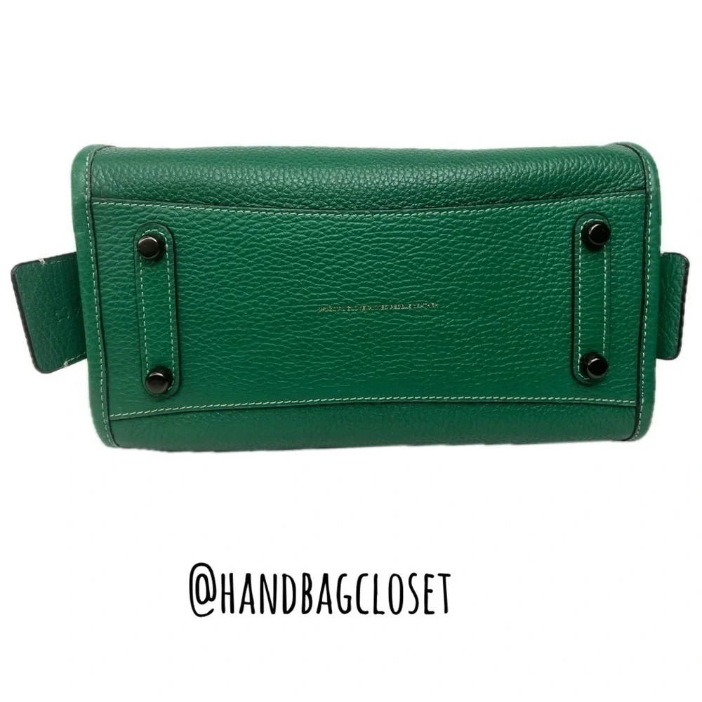 Coach Green Grass 25 Rare Glovetanned Leather Rogue Bag